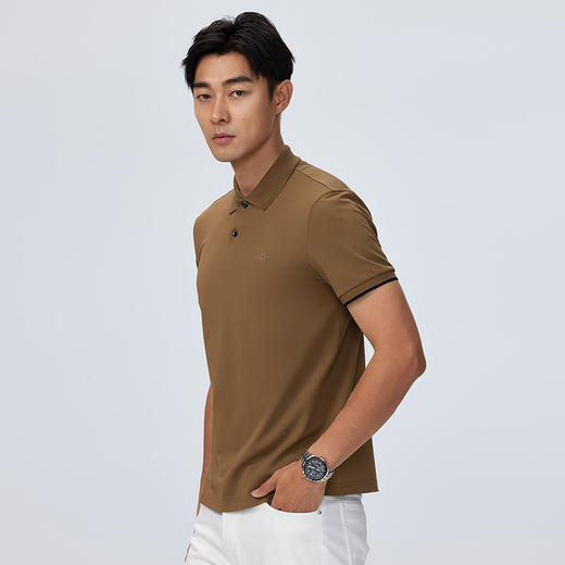 德鲨男士商务短袖POLO衫2026夏季新品休闲翻领打底上衣T恤 商品图1