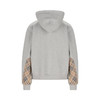 BURBERRY 巴宝莉 男士格纹拉链抽绳连帽卫衣 灰色 8120756 A2142 商品缩略图1