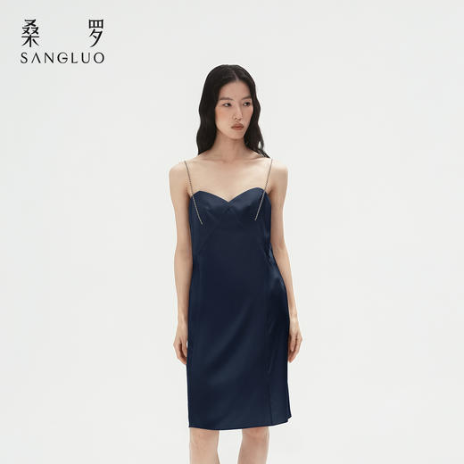 清冷优雅』桑罗23姆米重磅吊带裙桑蚕丝睡裙女家居服外穿 商品图4
