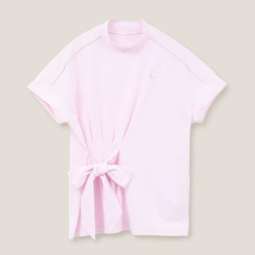 Callaway 高尔夫女士 蝴蝶结绑带不规则收腰短袖 宽松半高领 吸水速干 商品图12