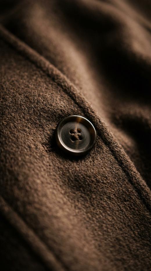 LIN HN 加扣立领系带双面手工大衣 商品图3