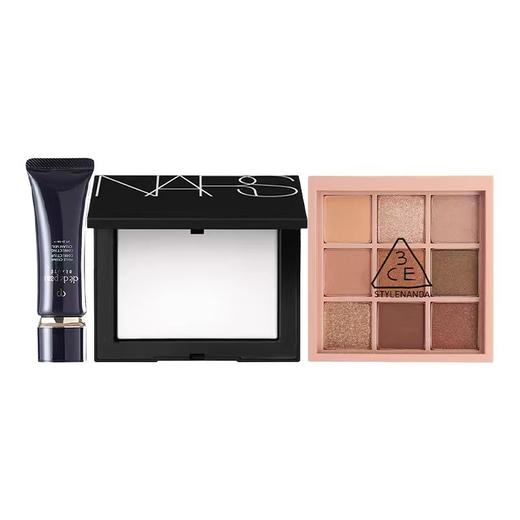 春节不打烊【彩妆三件套】NARS娜斯大白饼10g+3CE九宫格眼影盘8.1g+CPB隔离霜中样12ml  一般贸易 商品图0