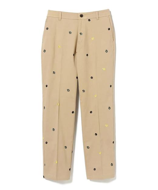 BEAMS 女士高尔夫秋冬 刺绣徽标通体图案弹力直筒长裤 柔软亲肤 商品图6