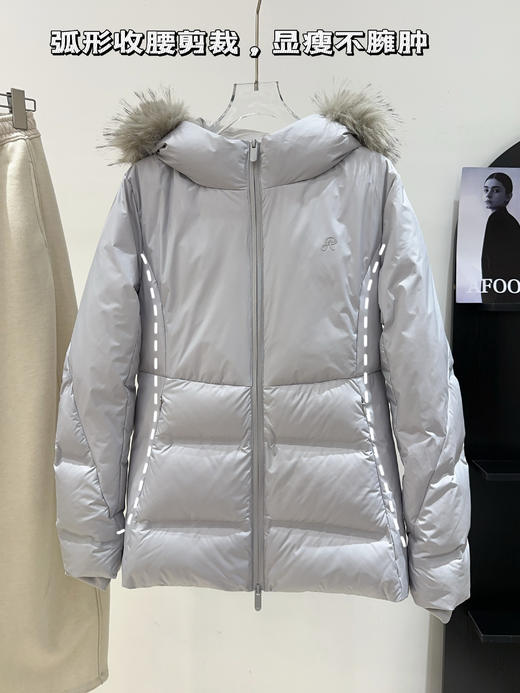 正品原单狐狸毛领新国标90白鸭绒收腰羽绒服 商品图11
