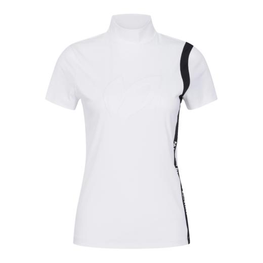 Master Bunny 高尔夫 女士 刺绣logo拼色条纹针织短袖T恤 商品图3