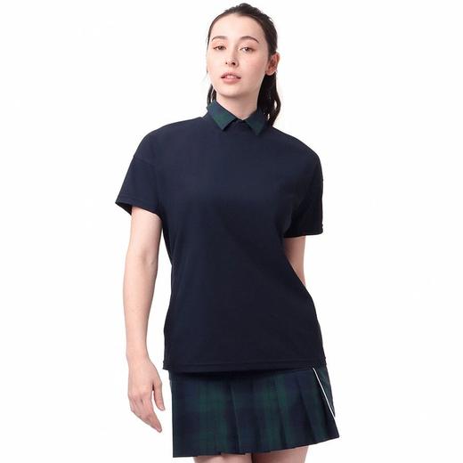 Taylormade 高尔夫女士 螺纹领口网眼透气圆领短袖T恤背后字母印花 商品图2