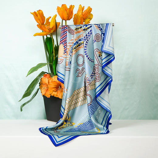 鑫缘 真丝素绉缎大方巾 HA4696 商品图6