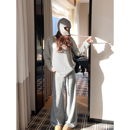 <曾小咸推荐>3.16 现货秒杀 ！微信超特价！韩系条纹长袖t恤 日常149.99 立减80 秒杀69.99！！休闲裤 秒杀79.99！！ 商品图3