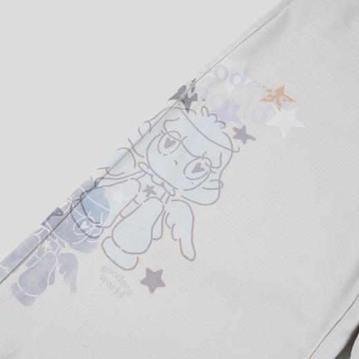 GOODBAI GOODEES 新款个性印花时尚宽松直筒裤长裤 商品图3