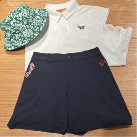 BEAMS 高尔夫女士 夏季US系列弹力短裤 刺绣logo 微喇百搭