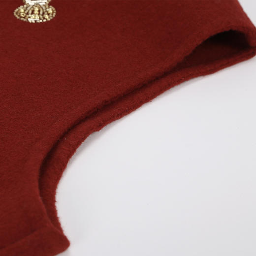 RE409斯尔丽26新款含山羊绒传统手工钉绣新中式双面手工马夹 商品图8