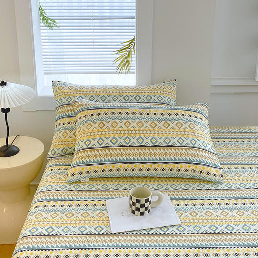 【品牌直发】加倍生活 全新升级原棉老粗布细纱工艺床单凉席三件套-床笠系列yc0318023 商品图6