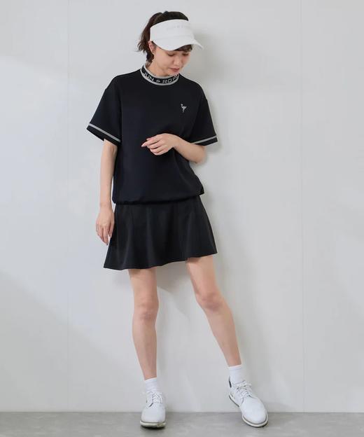 Jun & Rope  女士 初秋高尔夫 撞色线条套装 光滑针织小高领短袖卫衣+短裙 商品图2