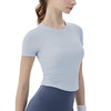 YOGACODE【火树银花系列】普拉提瑜伽服短袖女圆领紧身显瘦运动t恤DWY116127 商品缩略图4