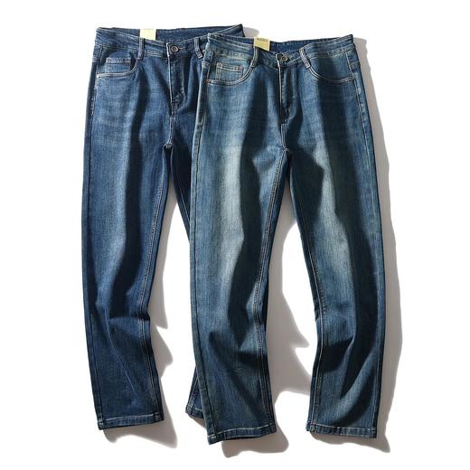 高端复古丹宁！酵洗磨白！新款男士通勤百搭直筒牛仔裤 商品图2