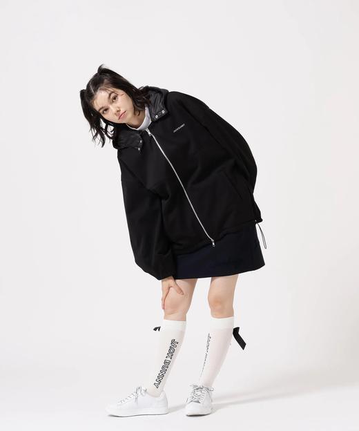 Jack Bunny 女士高尔夫 连帽可拆卸 防风抓绒内衬夹克 保暖宽松外套 商品图2