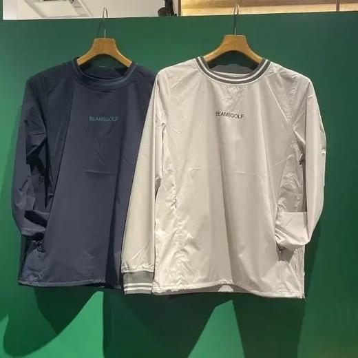 Beams GOLF 女款 弹力撞色罗纹圆领套头衫长袖 防水/防紫外线 商品图0