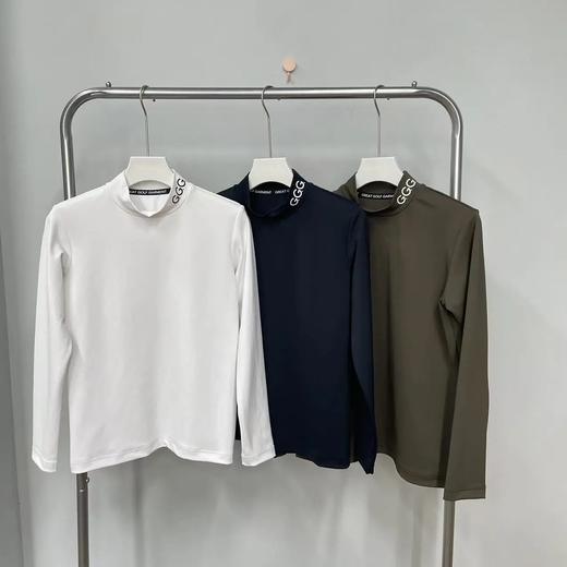 GGG 高尔夫 女士 经典长袖高领衫 光滑小高领T恤 运动休闲修身 商品图1