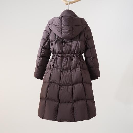 西子/束影90白鸭绒双层立领连帽带腰带长款羽绒服/YRXS0611 商品图2