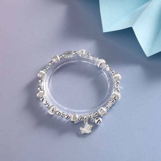 【宏艺珠宝】银间喵影·足银手串 商品图2