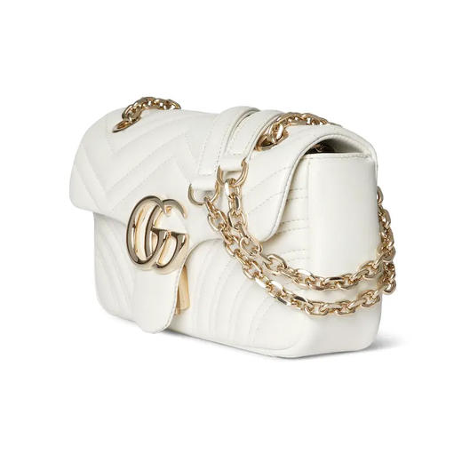 GUCCI 古驰 女士 GG Marmont系列 小号单肩背包 白色 837280 AAE38 9050 商品图1