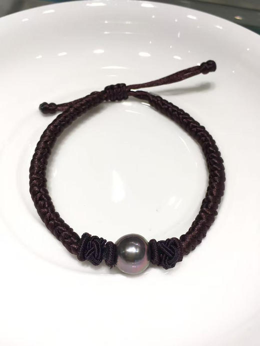 【新年优惠秒杀】9-10mm大溪地螺纹珍珠绳手串（15+4cm长度） 商品图4