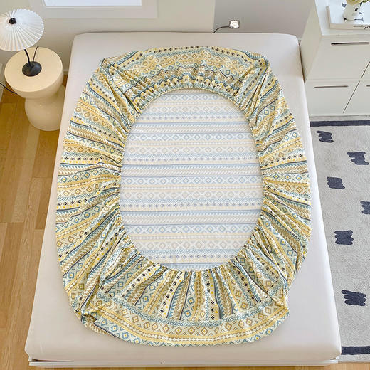 【品牌直发】加倍生活 全新升级原棉老粗布细纱工艺床单凉席三件套-床笠系列yc0318023 商品图1