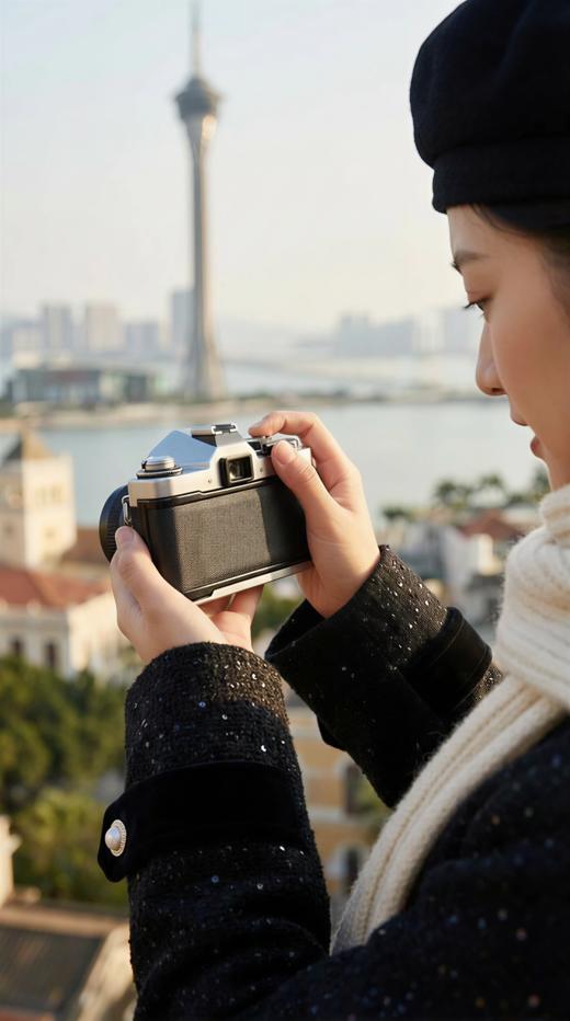 HN百搭通勤撞色贴袋设计宽松风衣 商品图4