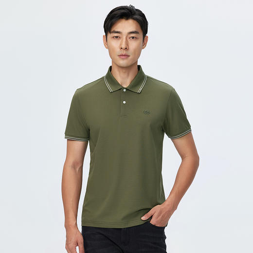 【莱赛尔】德鲨男装短袖POLO衫夏新款简约撞色休闲上衣T恤 商品图2