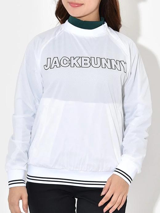 Jack Bunny高尔夫女士 罗纹袖口 字母圆领网状内衬 套头长袖 防水防风 商品图0