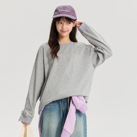 笛莎/Deesha 青少年2026年春季新款圆领长袖异形烫钻T恤