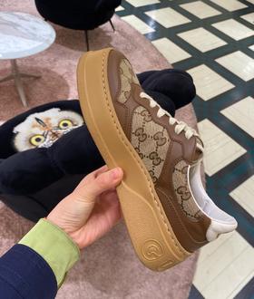 男女同款GU老花饼干鞋全皮