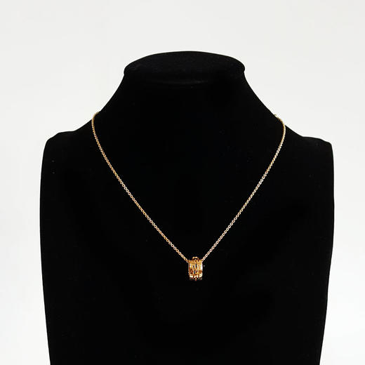 【95新】BVLGARI宝格丽Parentesi系列18K黄金镂空回形针Parentesi项链链长约46cm女士200126NJS45 商品图5