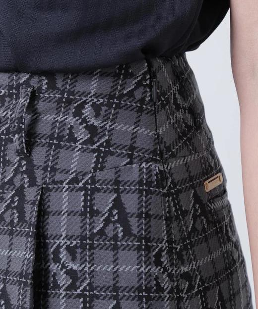 St ANDREWS 女士高尔夫 logo格纹提花百褶短裙 侧拉链半身裙 商品图9