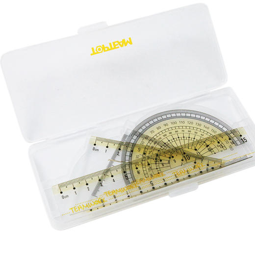 收纳盒装套尺亚克力耐磨学习绘图专用尺子套装 商品图3
