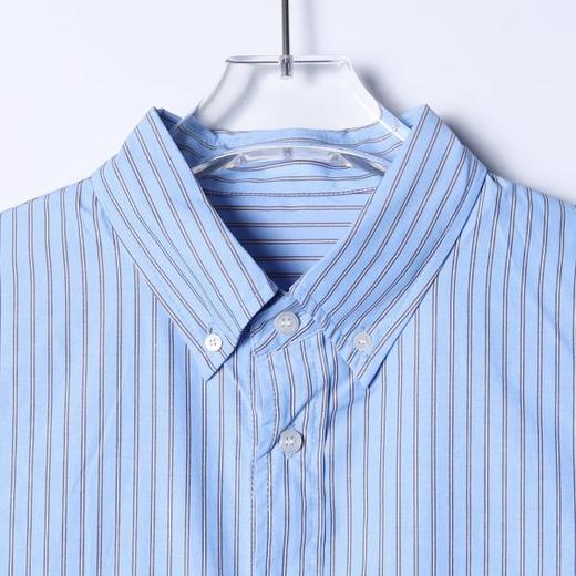 SDSA男装2026新款高贵轻奢韩版时尚撞色竖纹长袖衬衫百搭宽松衬衣 商品图1