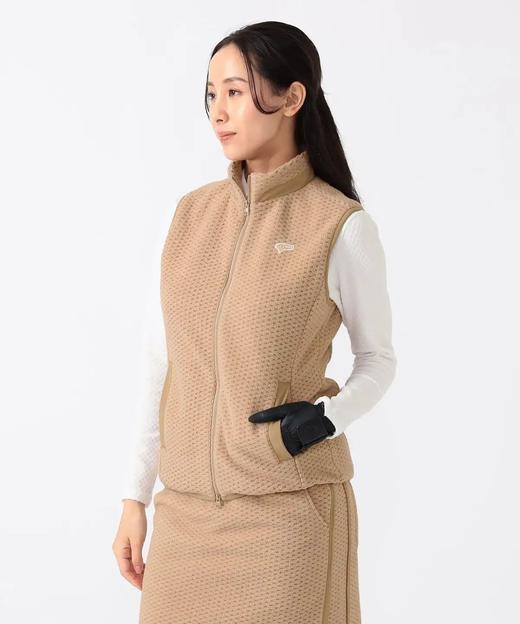 BEAMS 女士高尔夫 秋冬 肌理感凹凸抓绒立领马甲外套 保暖舒适 商品图3