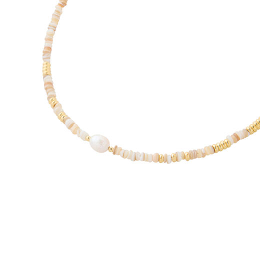 三彩2026新款手工串珠淡水珍珠项链温柔复古森系多巴胺约会茶歇女 商品图3