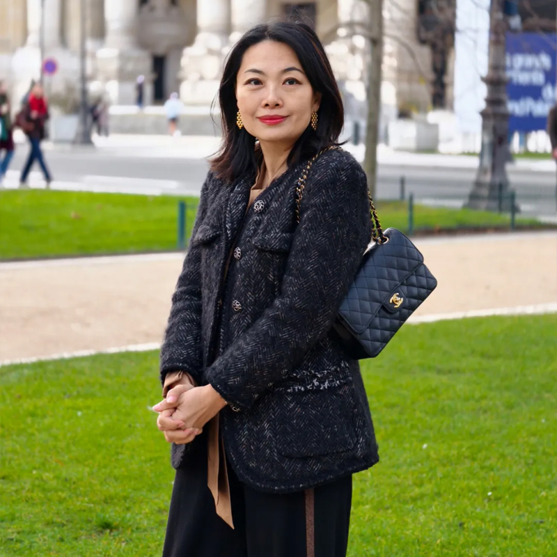 波浪边马海毛小香风外套