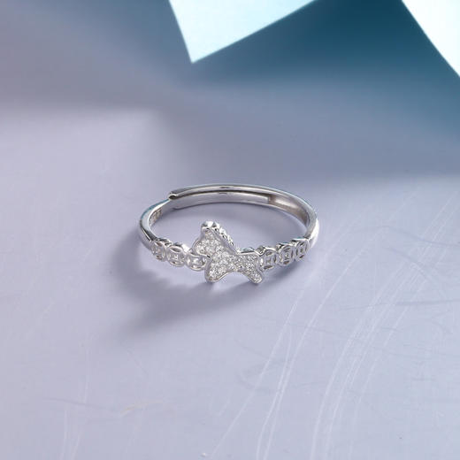 【宏艺珠宝】木马逐星·银s925戒指 商品图2