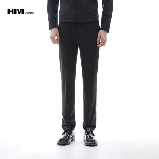 HIM漢崇 斯文舒适修身西裤男商务日常通勤直筒正装长裤 2024夏季 商品图5