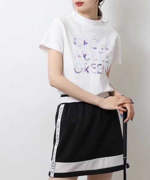 CECIL McBEE 高尔夫女士 夏季新款字母印花短袖小高领T恤 商品图8