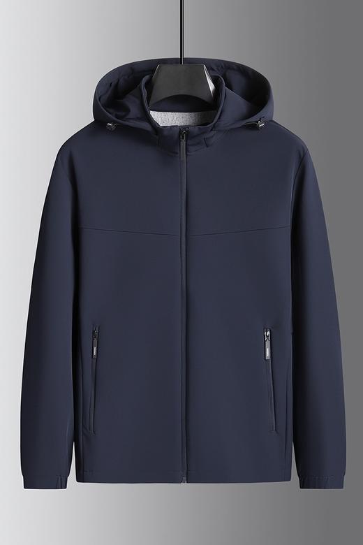 【DSF】大依优型大码男装春秋休闲夹克外百搭商务可拆卸连帽长袖外套 商品图5