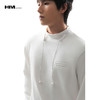 HIM漢崇 简约字母压印小高领T恤男轻暖弹力休闲长袖打底 2025冬季 商品缩略图0