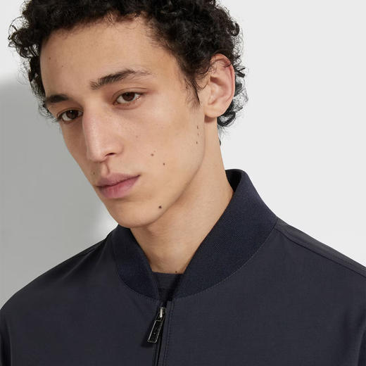 【二】ZEGNA 杰尼亚 男士Trofeo™ Elements 羊毛飞行员夹克外套 深蓝色 E7T20 7100 531 商品图3