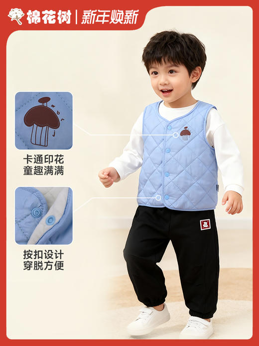 ⁵19.9元/件断色清仓【铺棉马甲】TWSLBD4001男童女童 ，YY05-QTT-AYD 商品图0