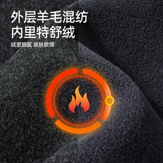 【降价！舒暖长腿裤】逸阳冬加绒加厚绵羊毛毛呢通勤西装筒喇裤6320 商品图3