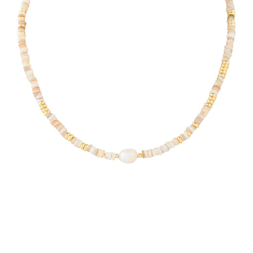 三彩2026新款手工串珠淡水珍珠项链温柔复古森系多巴胺约会茶歇女 商品图2