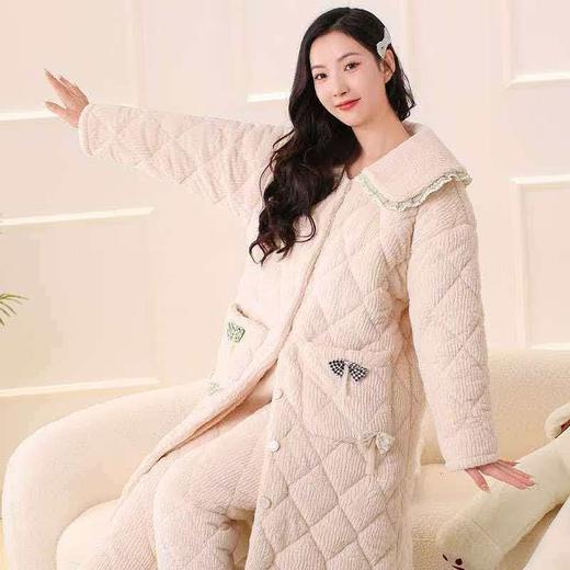 【YW】无忧购年前可发货超厚实可爱长款三层夹棉家居服睡衣套装（截单后3-5天发货) 商品图6