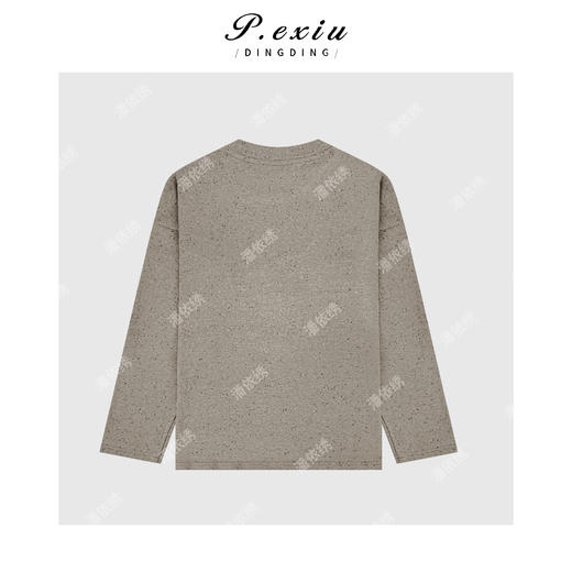 04-2潘依绣丁丁宠粉小众立体编织字母肌理感减龄圆领长袖T恤Q15468 商品图1